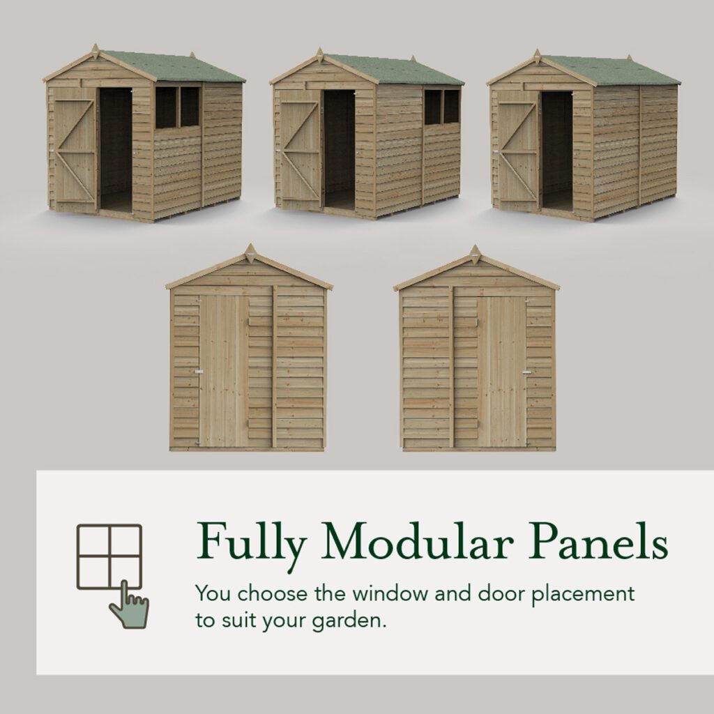 4LIFE Apex Shed 4×6 – Single Door – No Windows –  With Lean-To with Installation 5013053200698 2